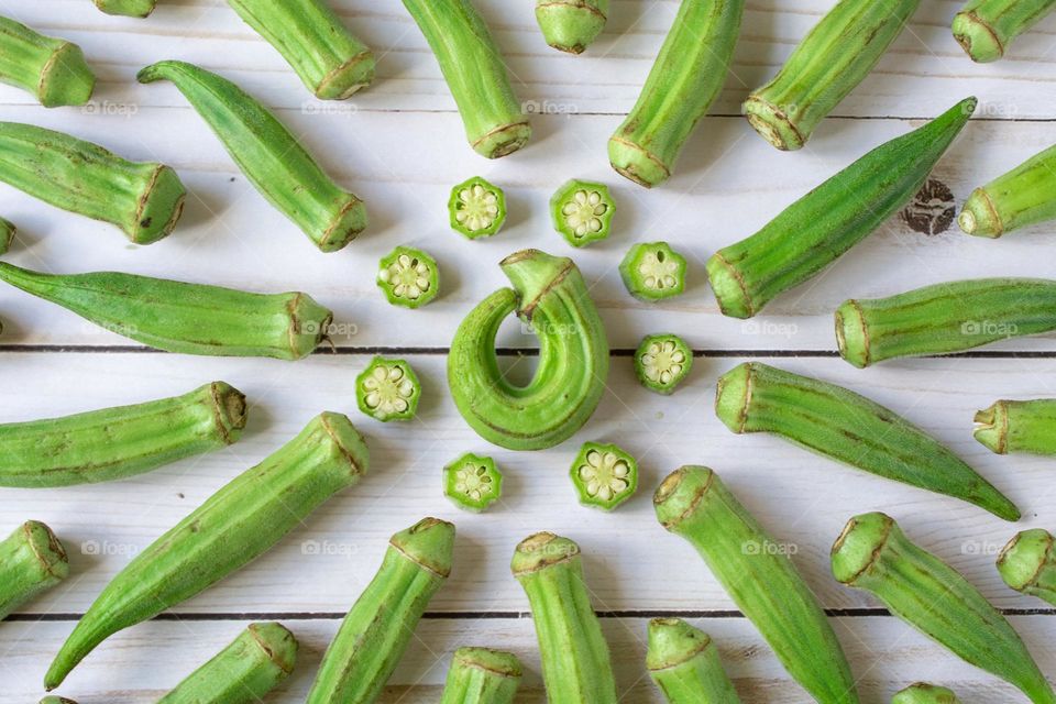 Okra Flat Lay