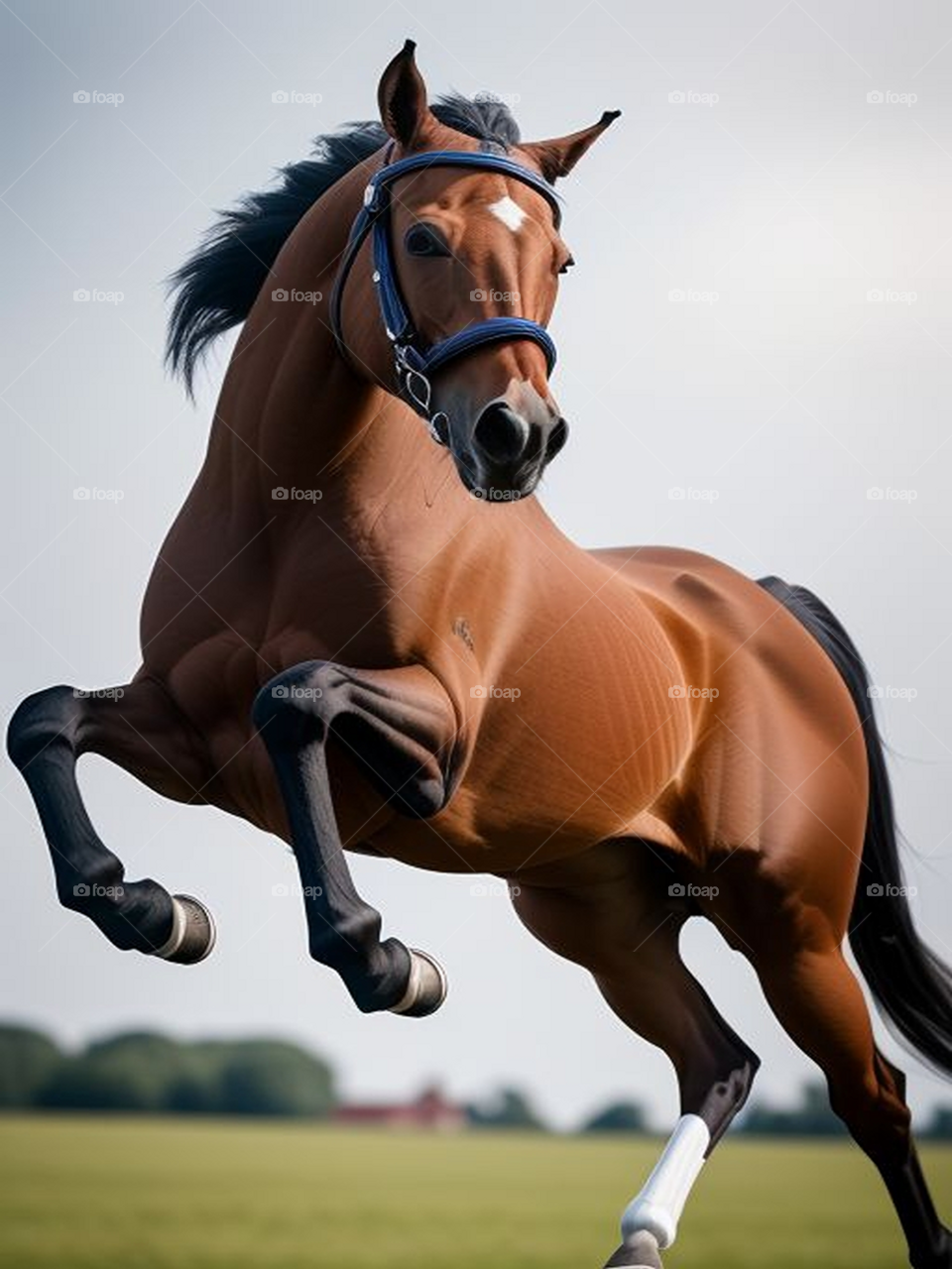 Beautiful horse running