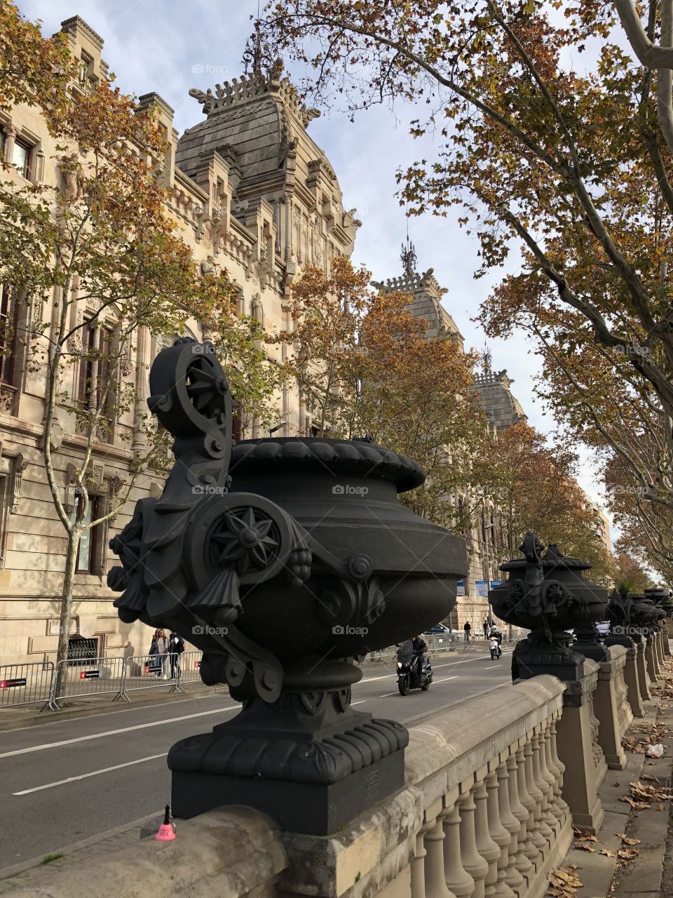 Large metal urns line the border between park and street in this quaint European city. Everything feels monumental and important, when you want it to be. 