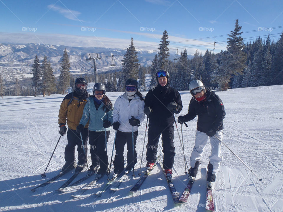 winter vacation family ski by mitch28
