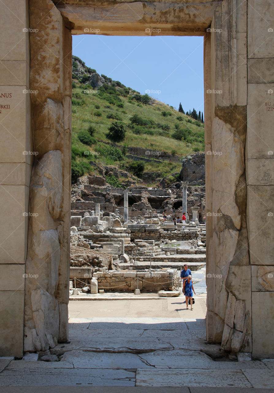 The Library of Celsus Gate in Ephesus