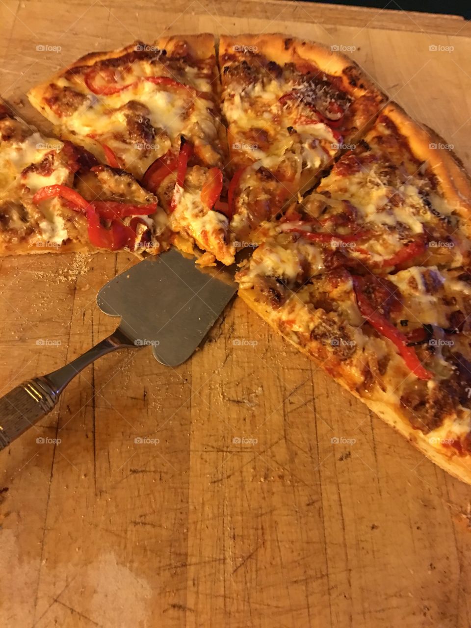 Serving piece of Pizza