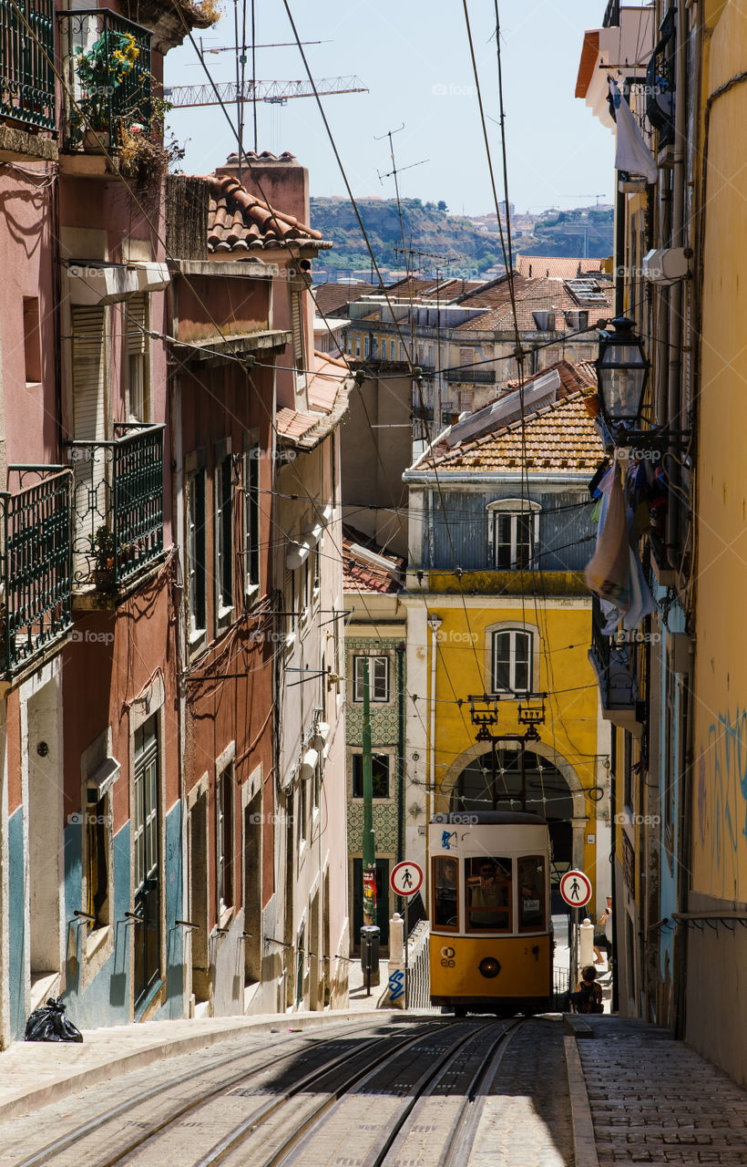 Tram. Lisbon, Portugal.