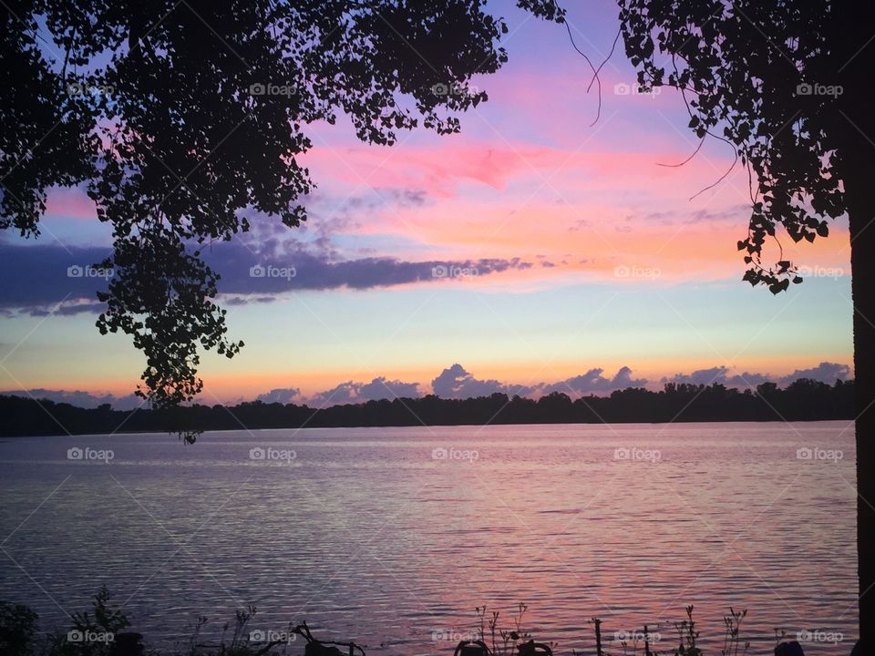 Sunset on the lake