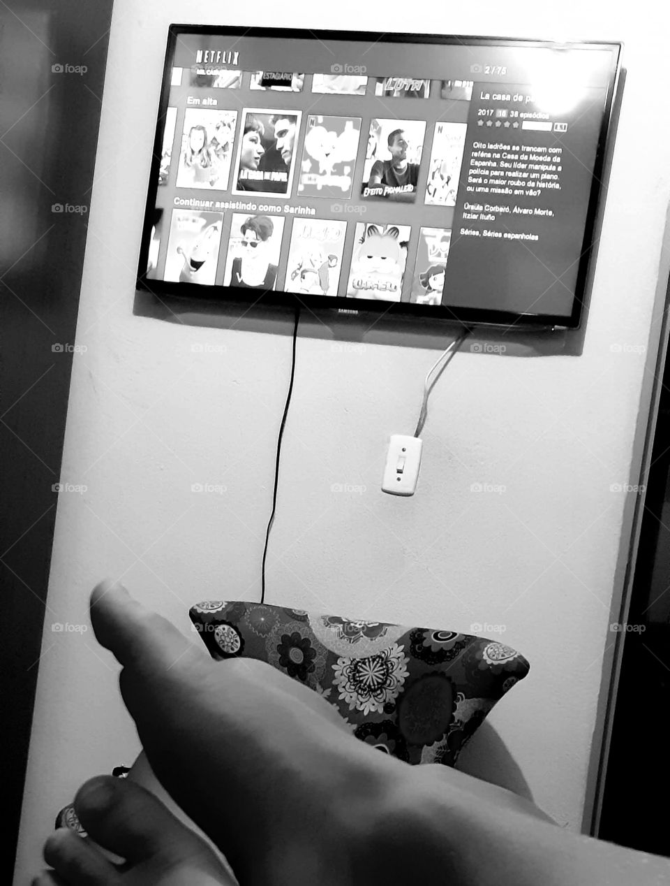 Me and the puppy watching Netflix lying down.