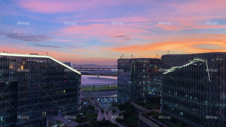 How beautiful the sunset