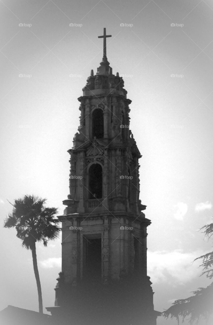 Bell tower of old church