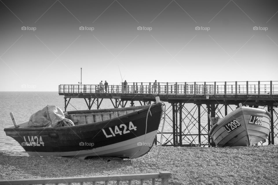 Beached Boat in Bognor . Beached Boat in Bognor 
