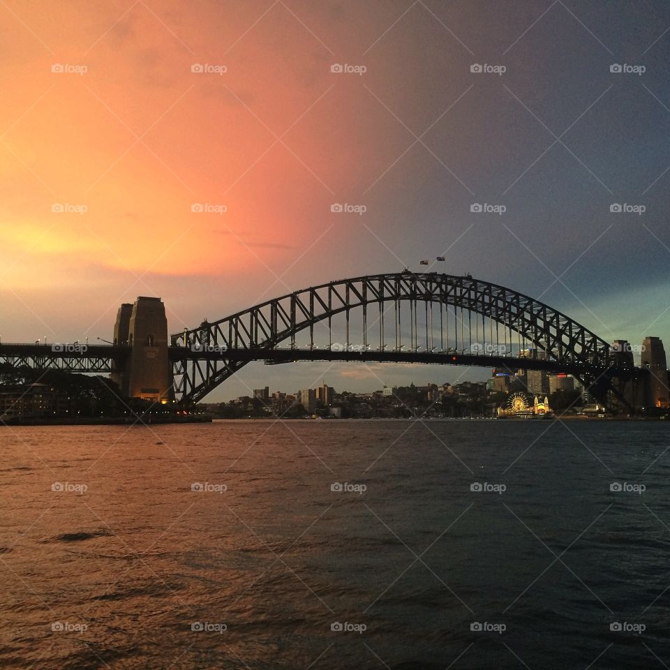 Sunset at Sydney Harbour Bridge