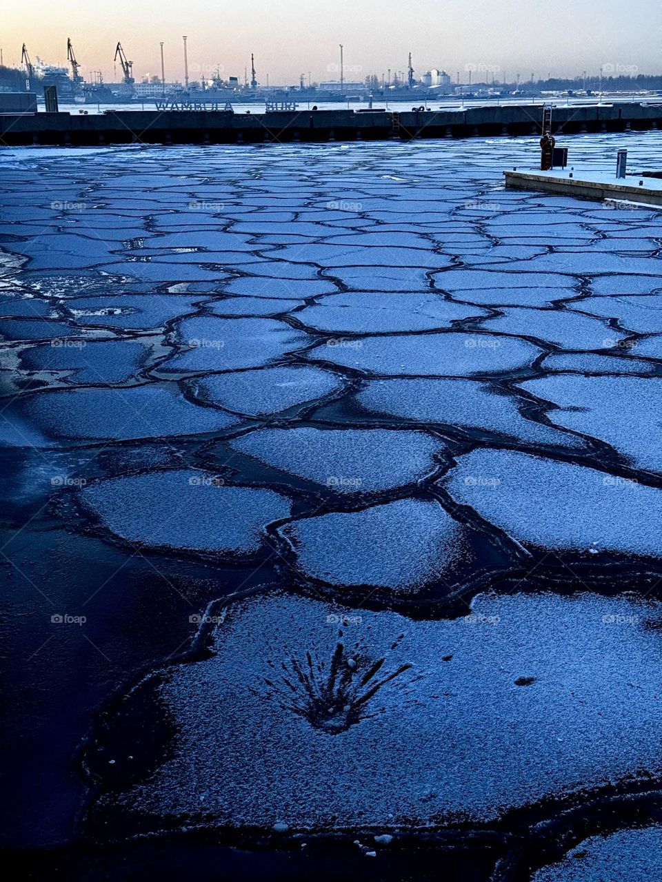 Ice forms