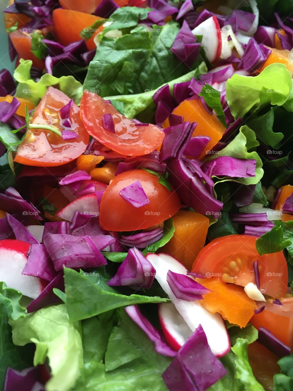 Garden fresh vegetable salad