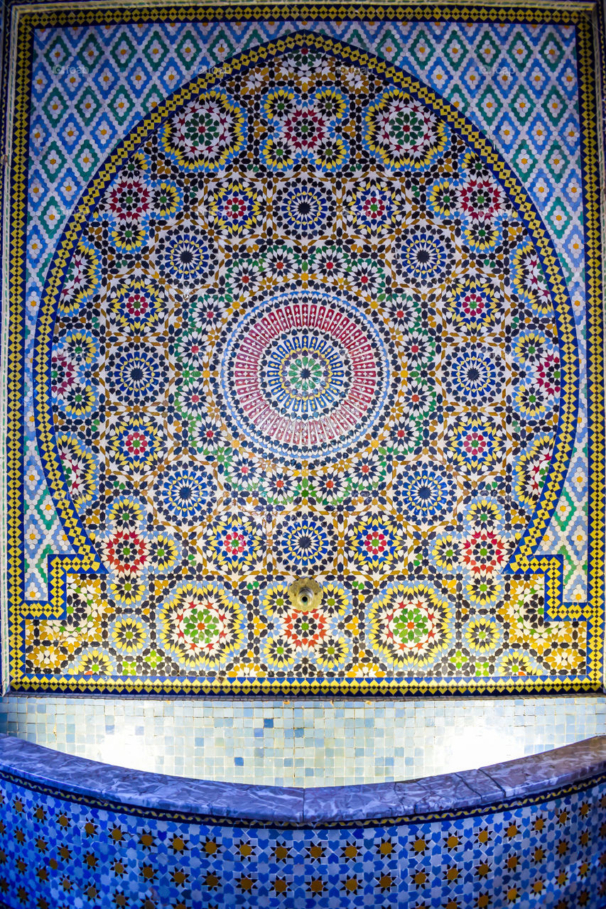Moroccan vintage tile background