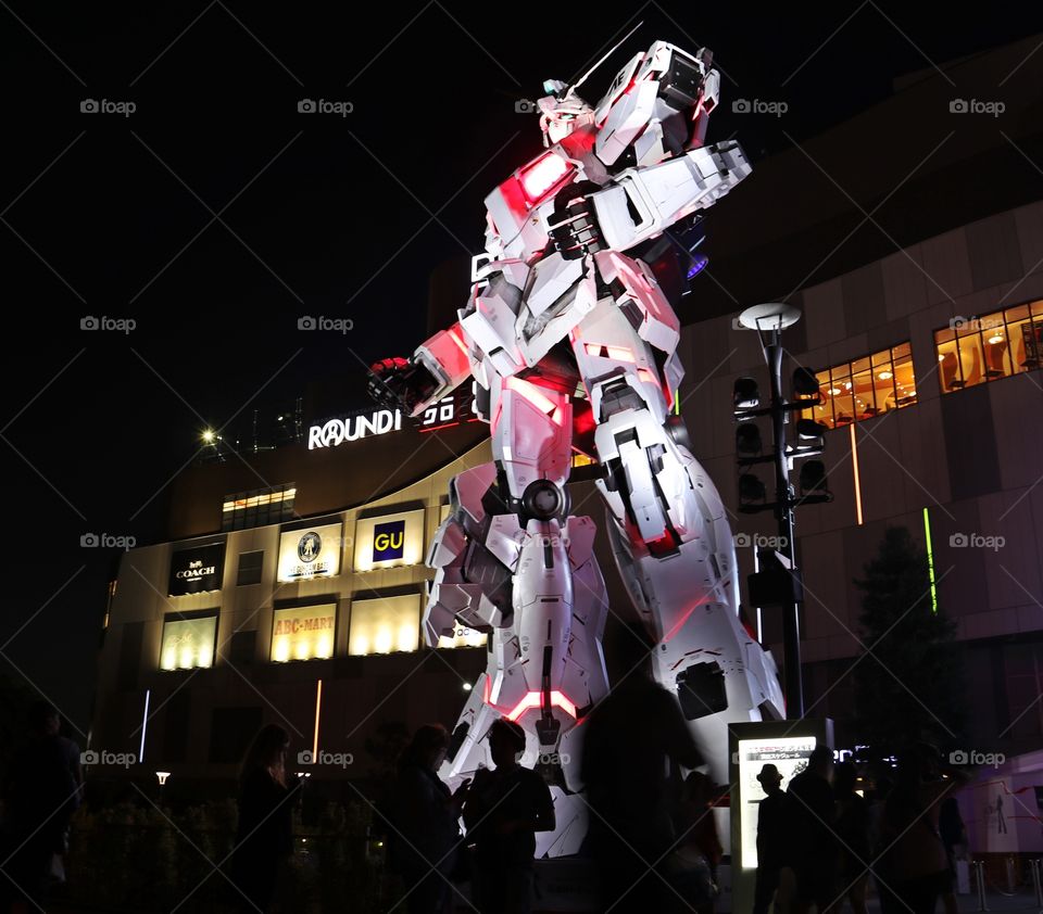 Gundam robot in Odaiba, Tokyo - Japan