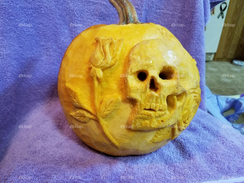 Extreme Pumpkin Carving single rose