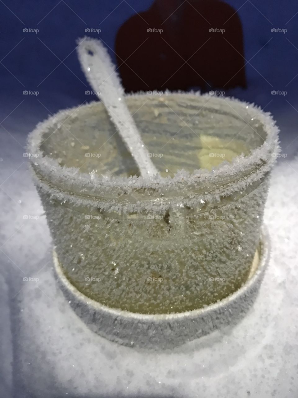 Frozen Bowl in Winter. 
