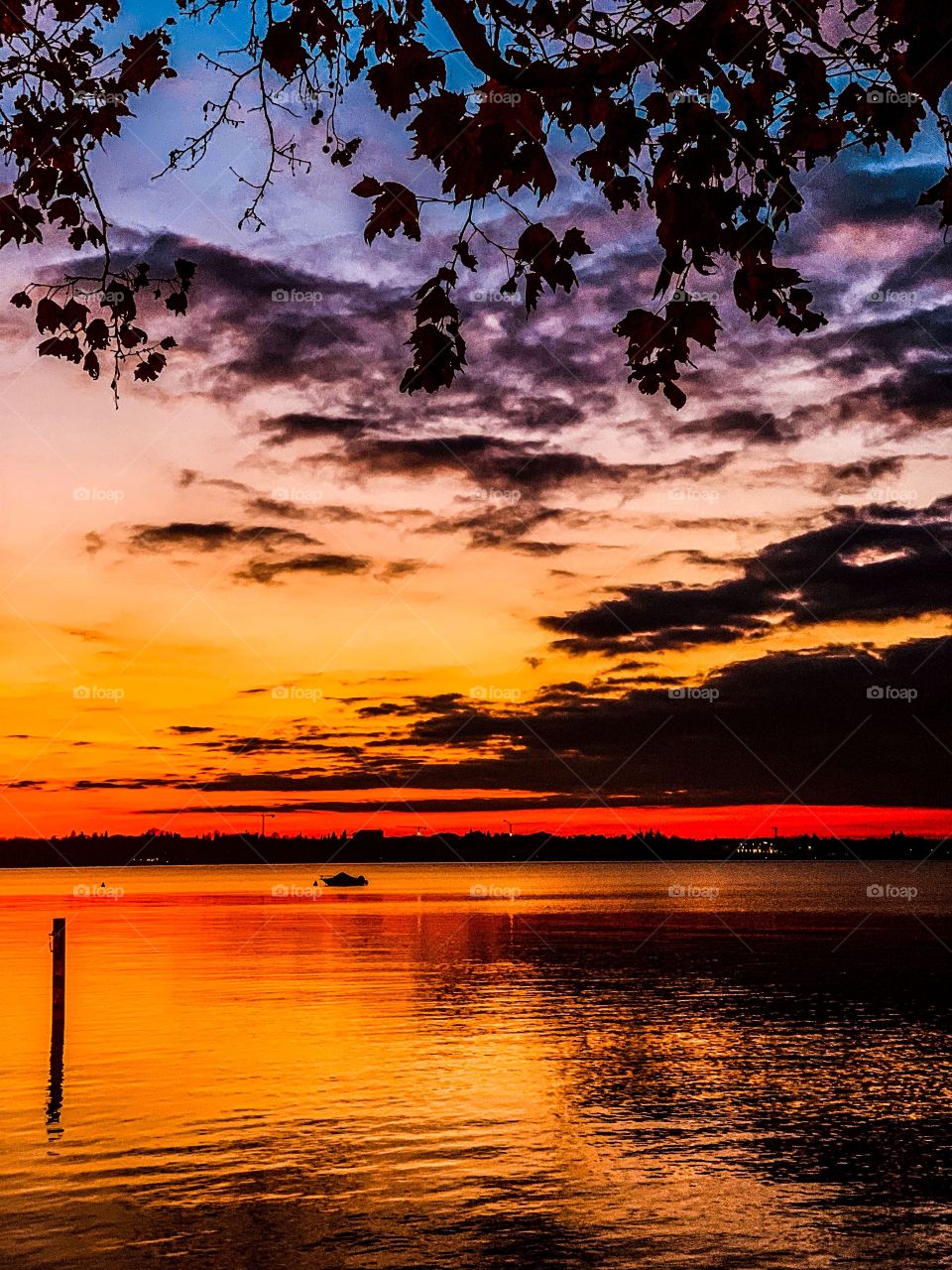 Sunset on Garda Lake 