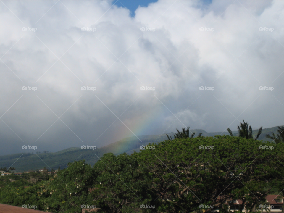 hawaii clouds rainbow maui by melody