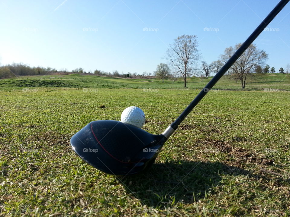 Teeing Off. A perfect day, now for the perfect drive!