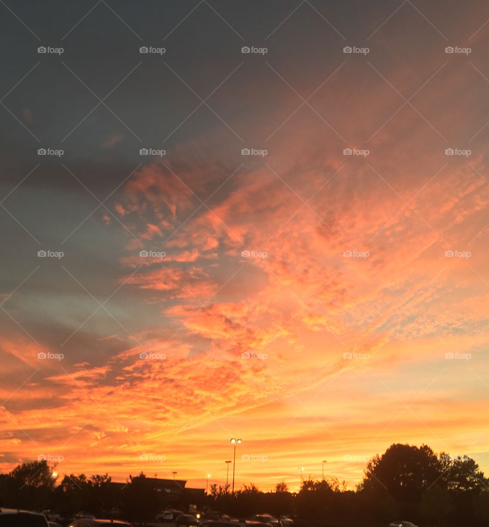 Sunset over Wake Forest, North Carolina