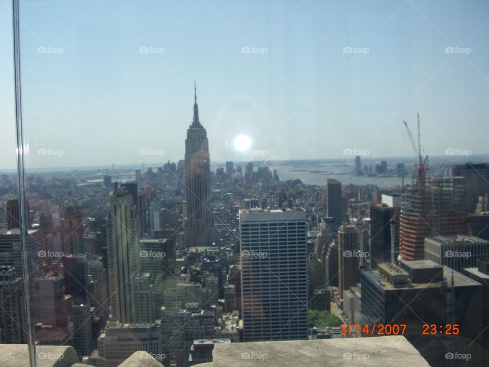 Beautiful view of New York City from Empire State Building. 