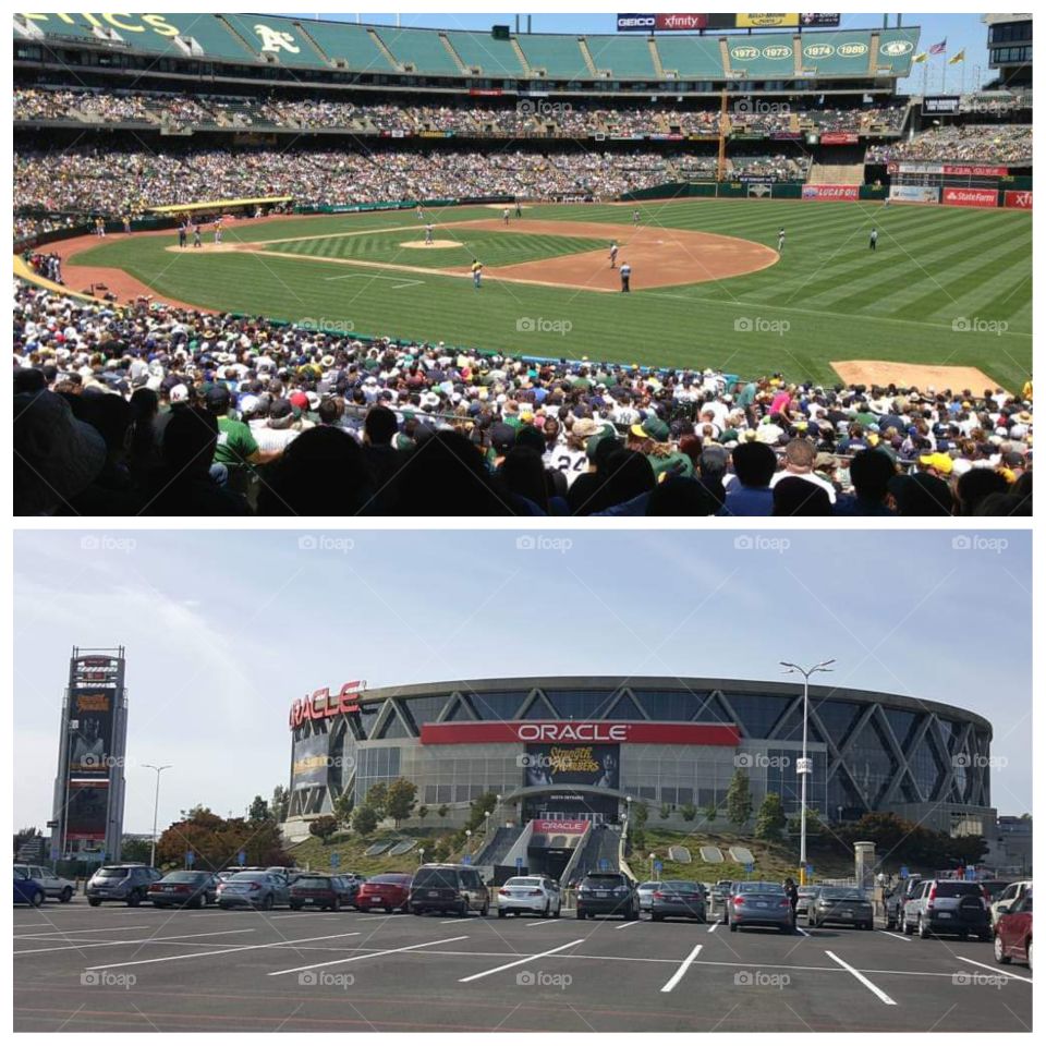 Home of the Oakland Athletics and Oakland Raiders, and Golden State Warriors