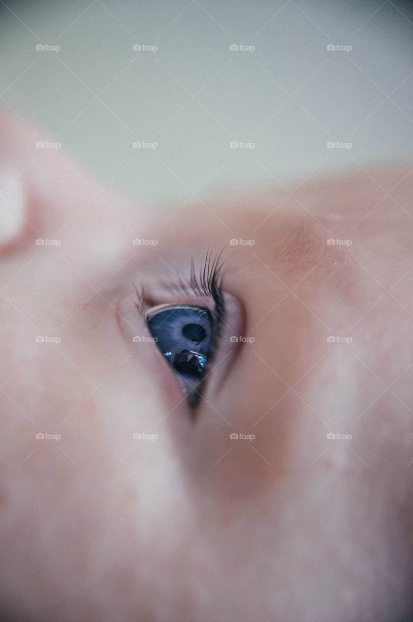 Close-up of baby's eye