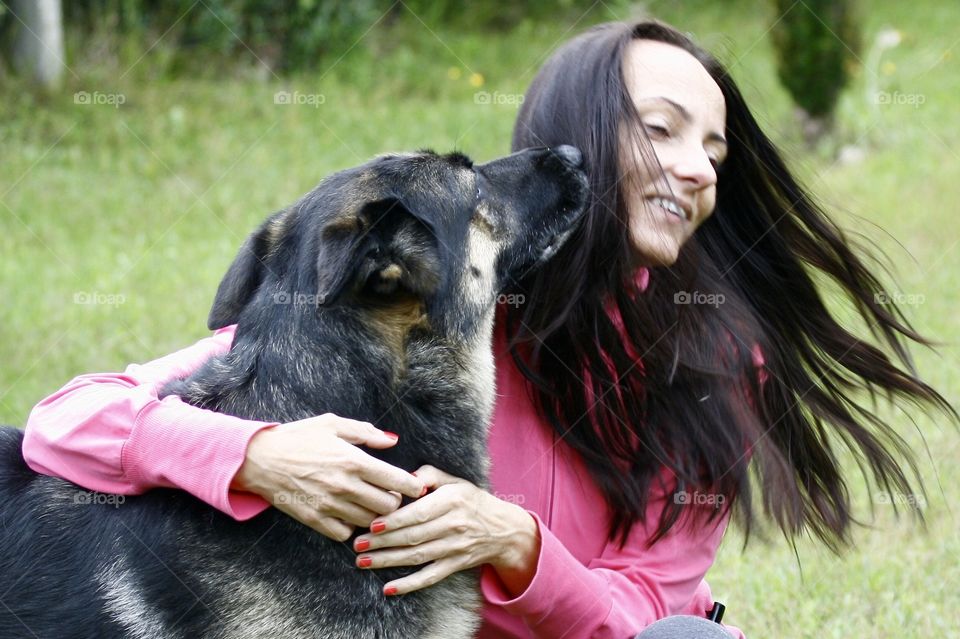 I'm happy when I'm playing with a dog