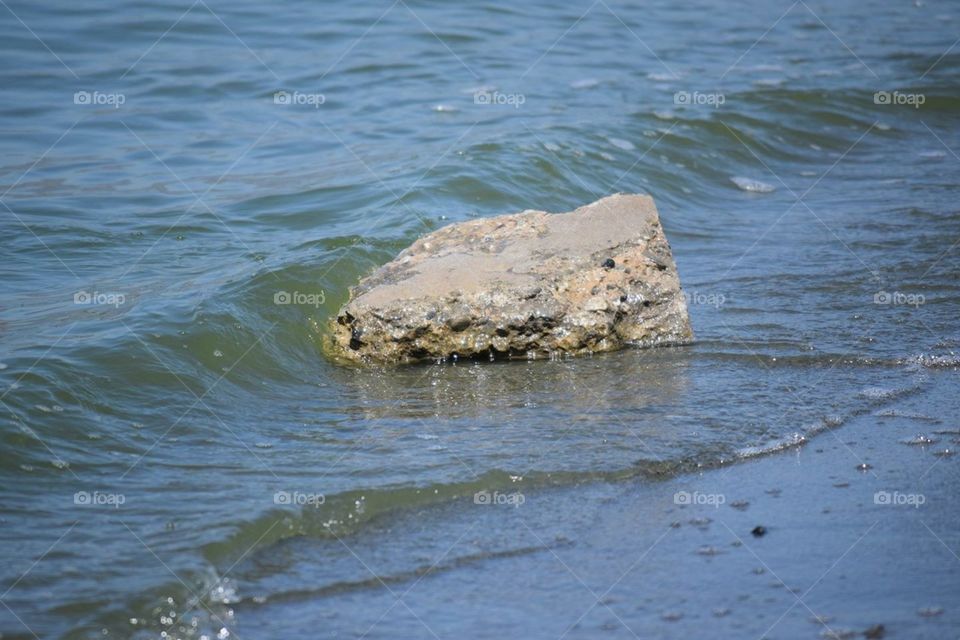 Rock at shore