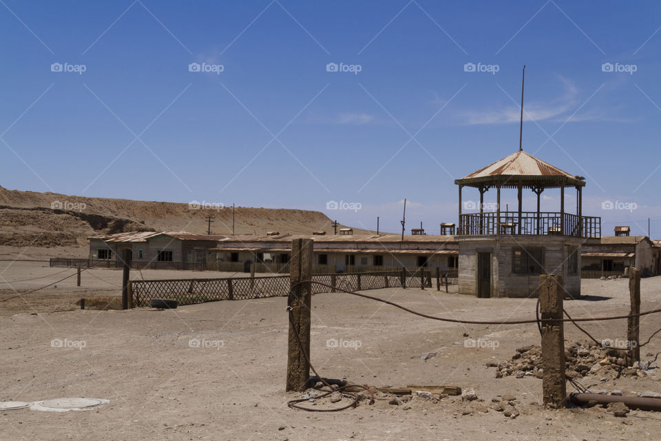 Ghost town in the Atacama Desert in Chile.