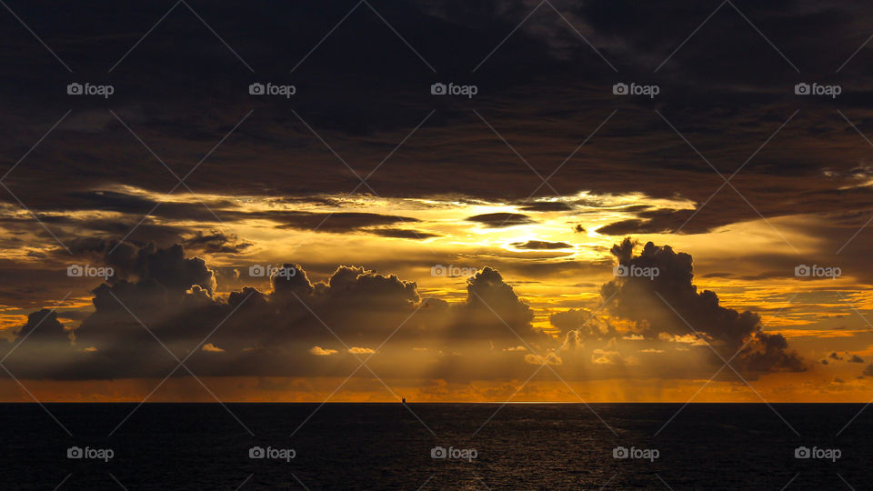 Dramatic Sunrise over the Atlantic Ocean