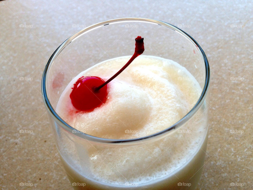 Glass of pina colada