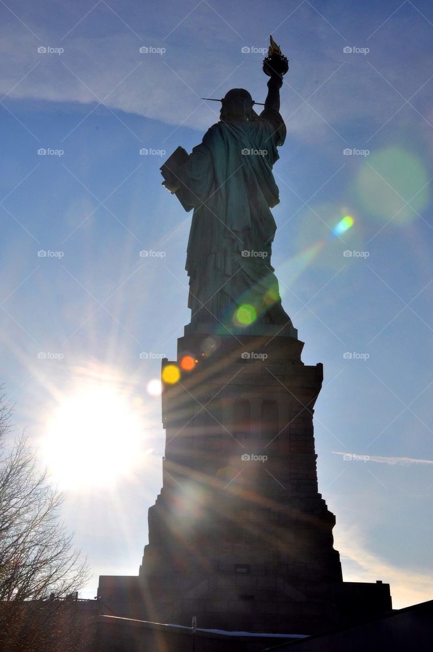 Statue of liberty, back view
