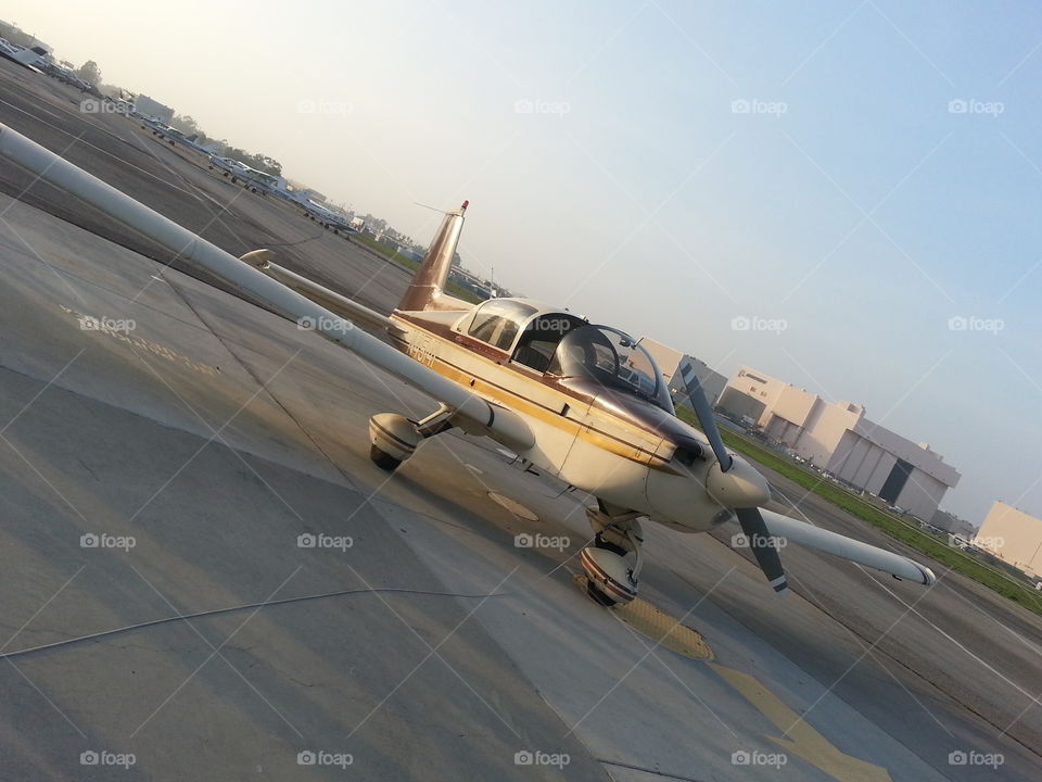 Preflight Inspecting at Dusk