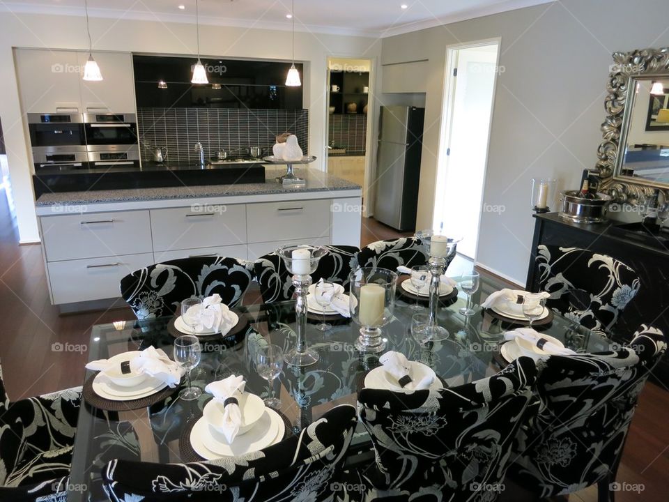 Modern kitchen dining