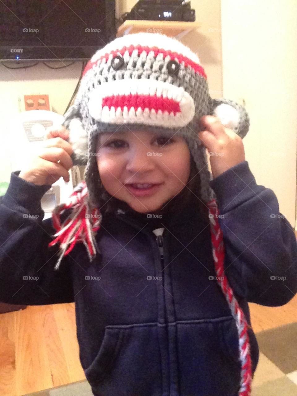 sock monkey hat