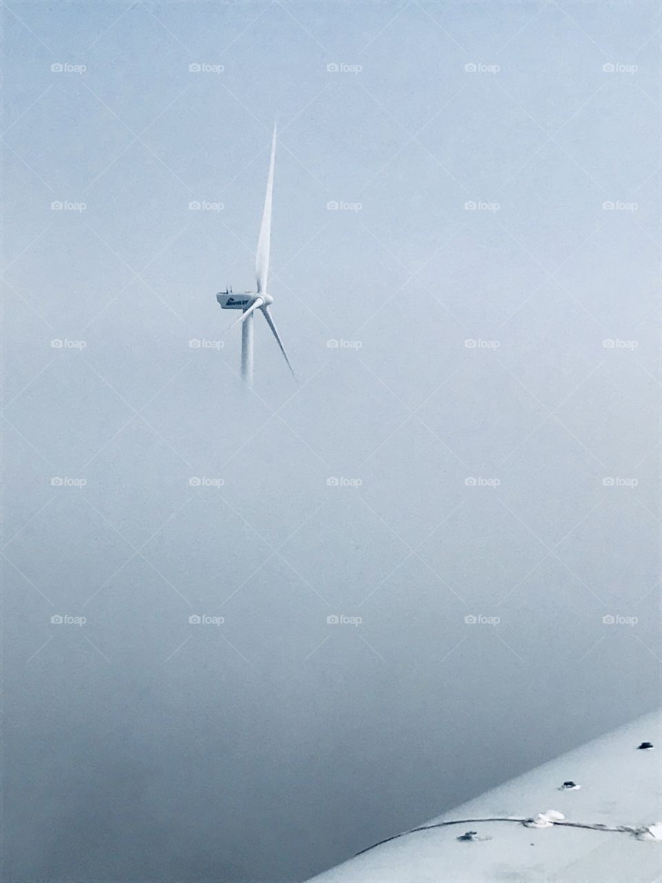 Windmolen boven de wolken Maasvlakte windmill above the sky cloud
