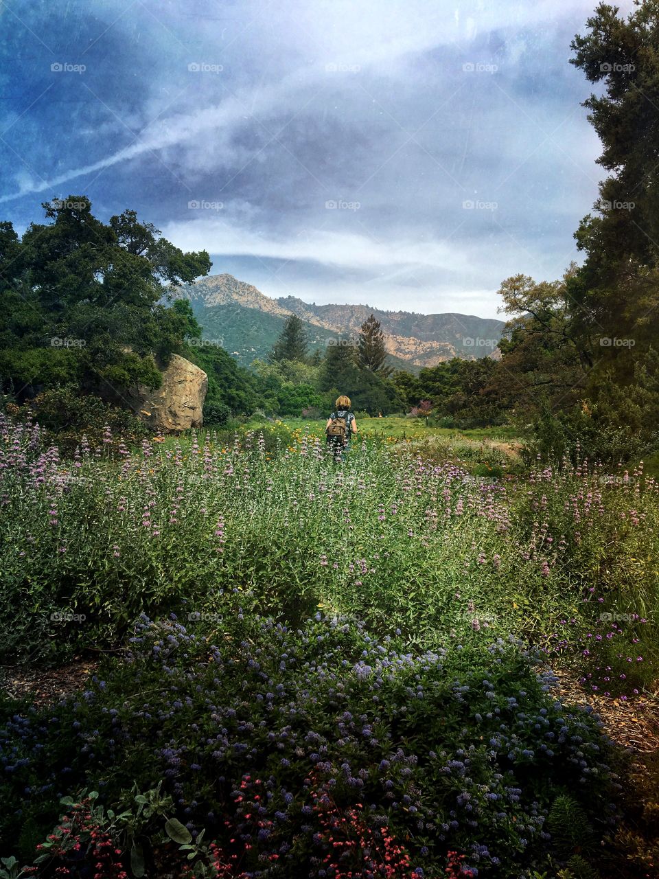Happiness is walking in a peaceful valley 