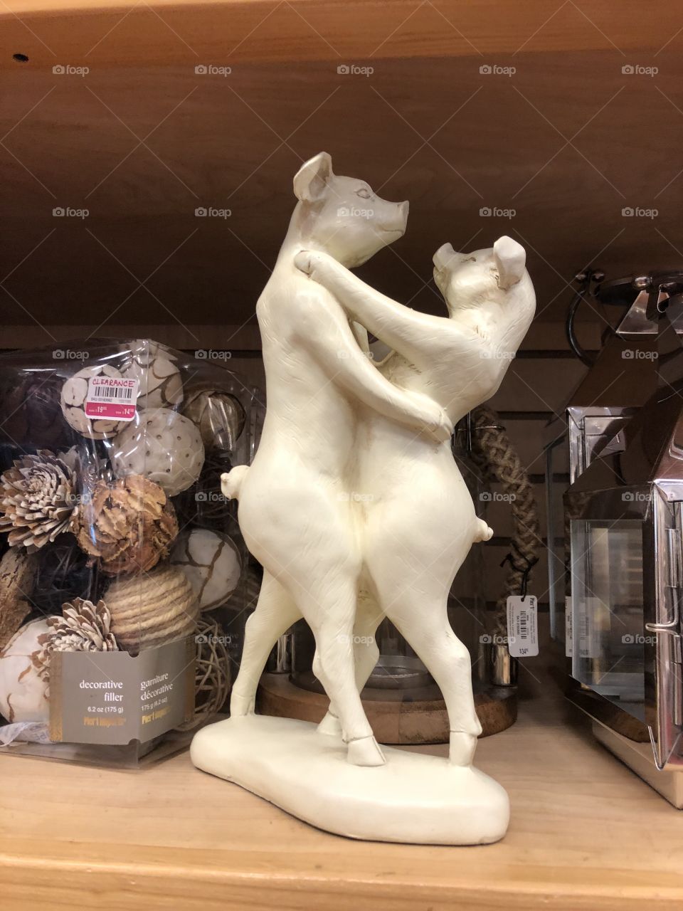 Pigs dancing statue