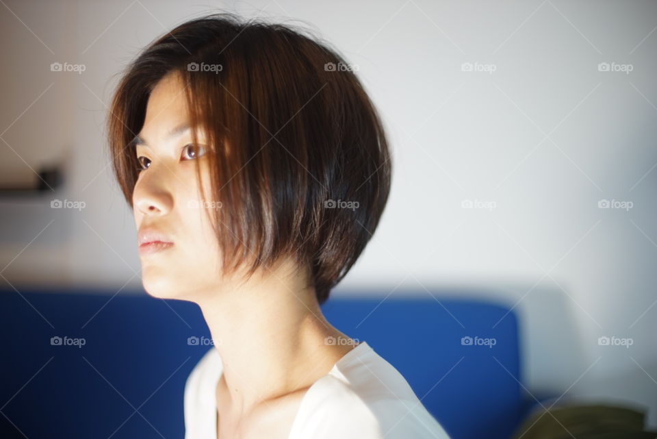 Woman, Portrait, Girl, Indoors, People