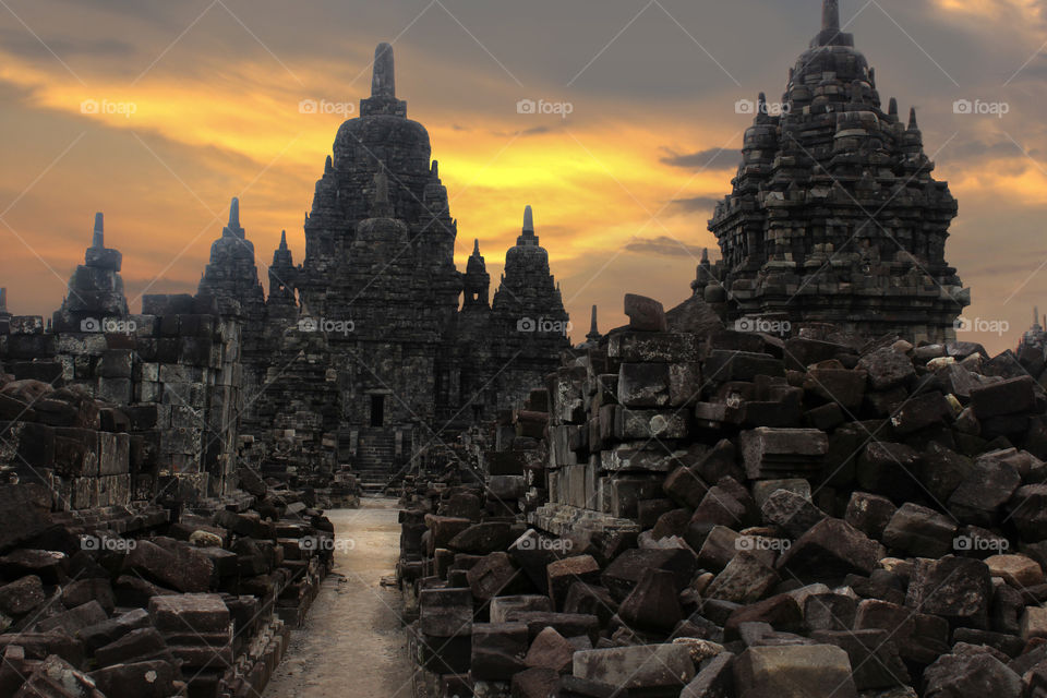 the beauty of Prambanan temple in Indonesia