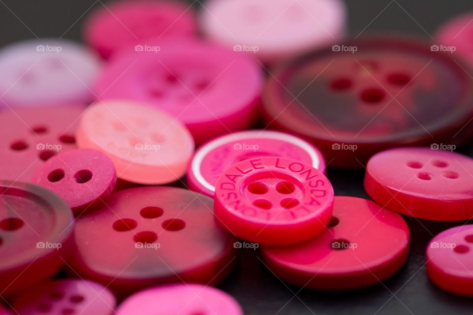 Object - image of pink buttons close up