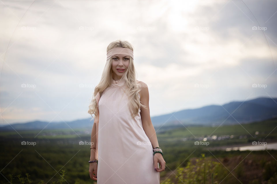 Portrait of a beautiful young woman