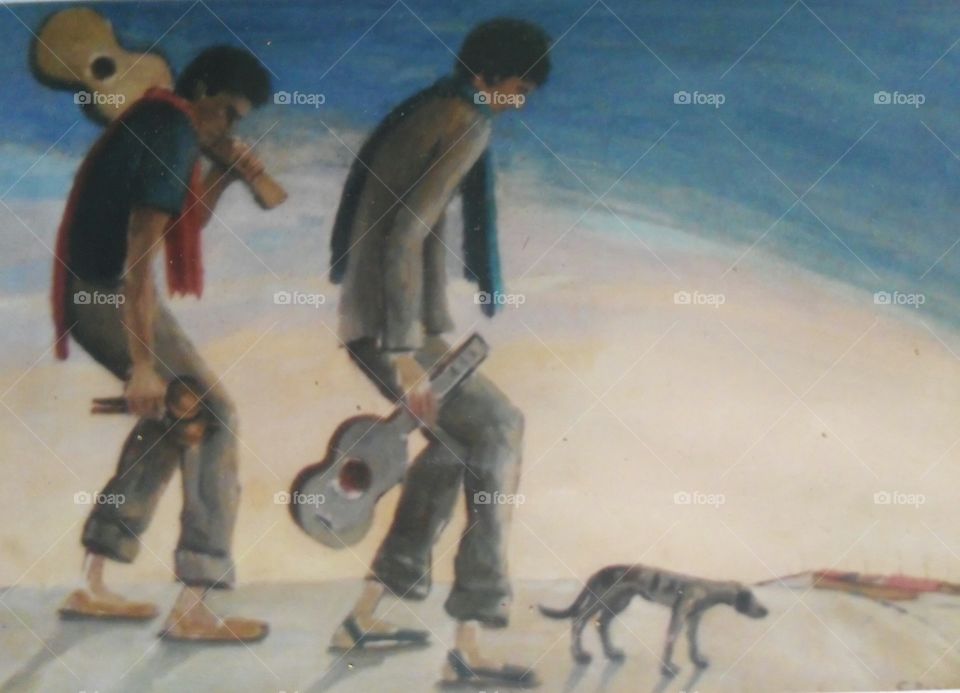 Men walking (paiting)