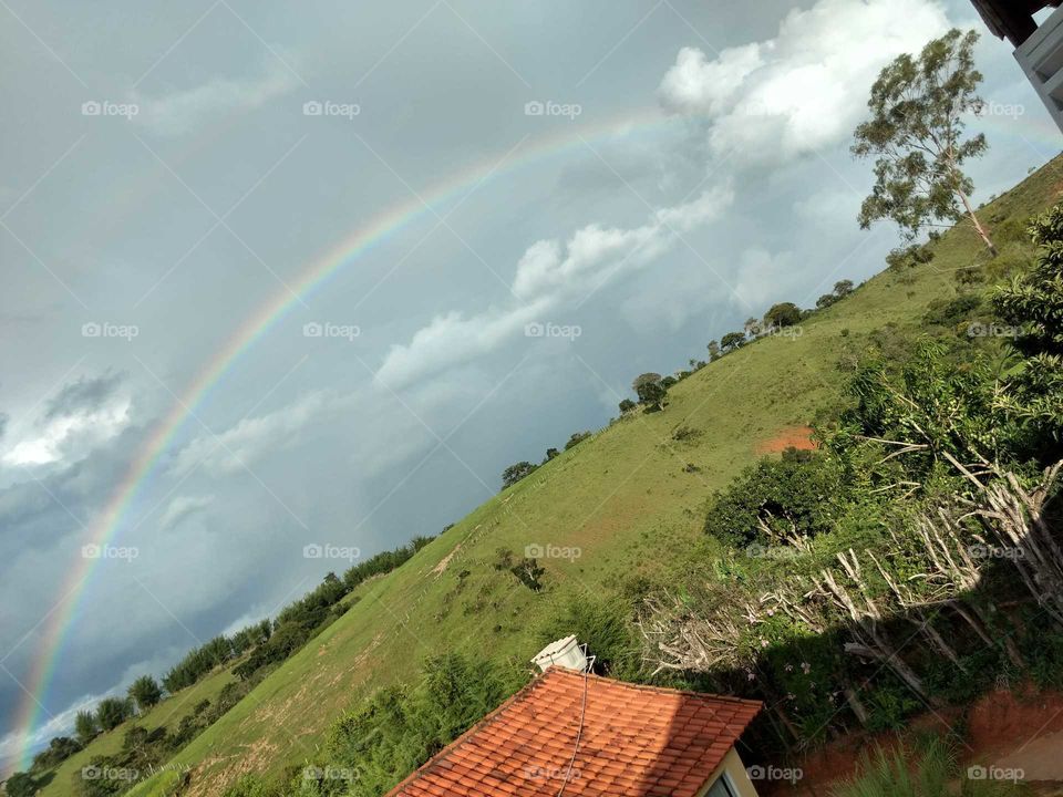Rainbow, Sky, Landscape, Nature, Travel