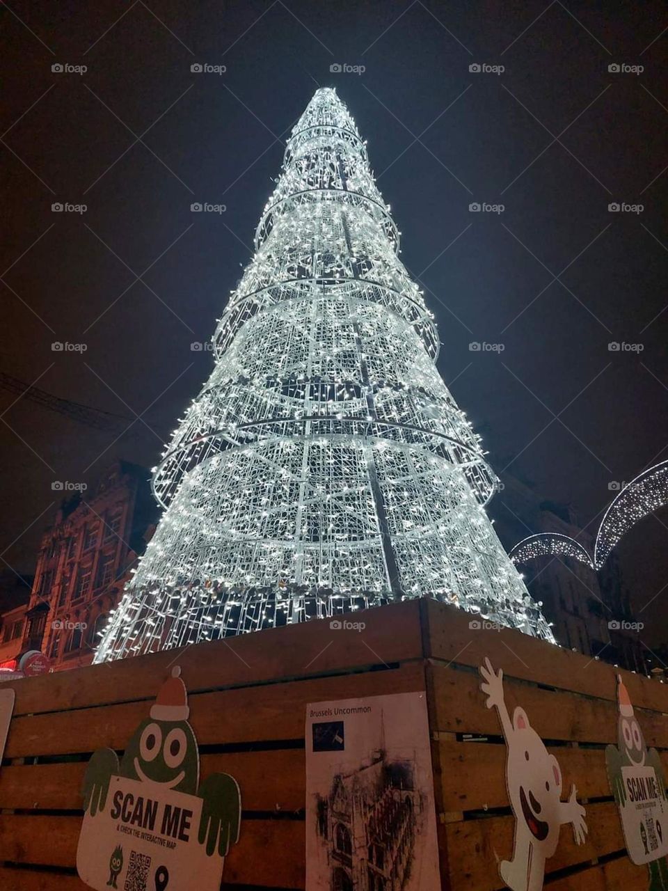 Binche illuminated tree,