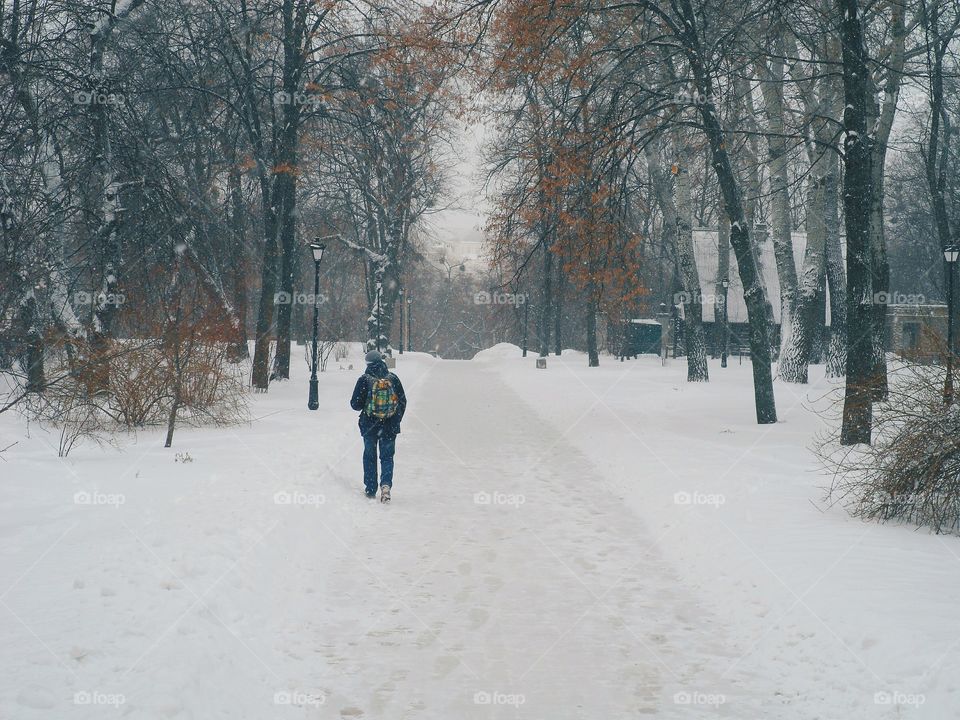 the city of Kiev in the winter