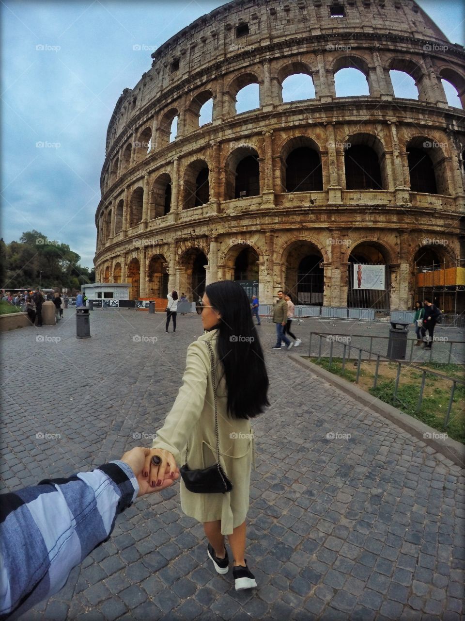 Girl near Colosseum 