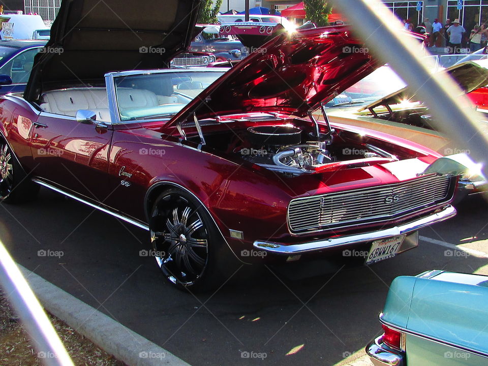 red muscle car