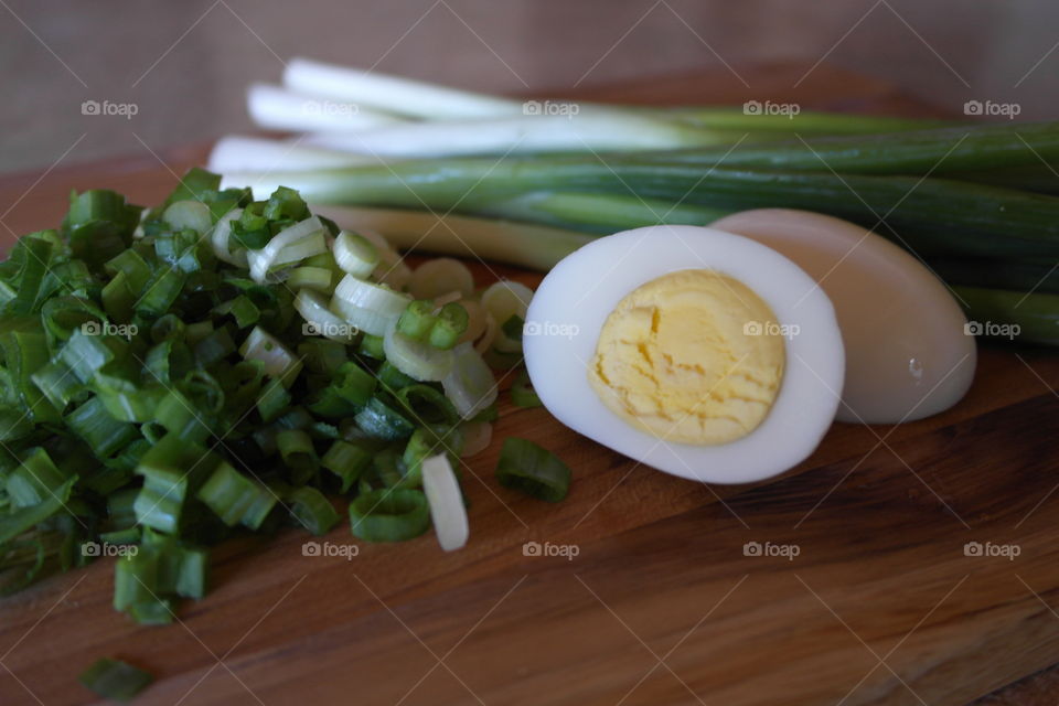 Green onions and egg 