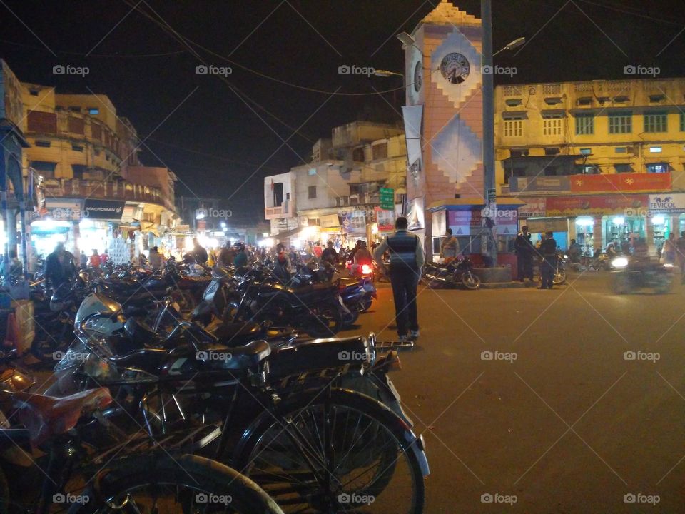 market at night